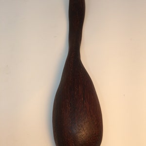 Wood Spoon, Wooden Spoon, Carved Spoon, Hefty Spoon, Carved Spoon, Gorgeous Dark Wood Spoon, Wood Spoon shipping included image 5