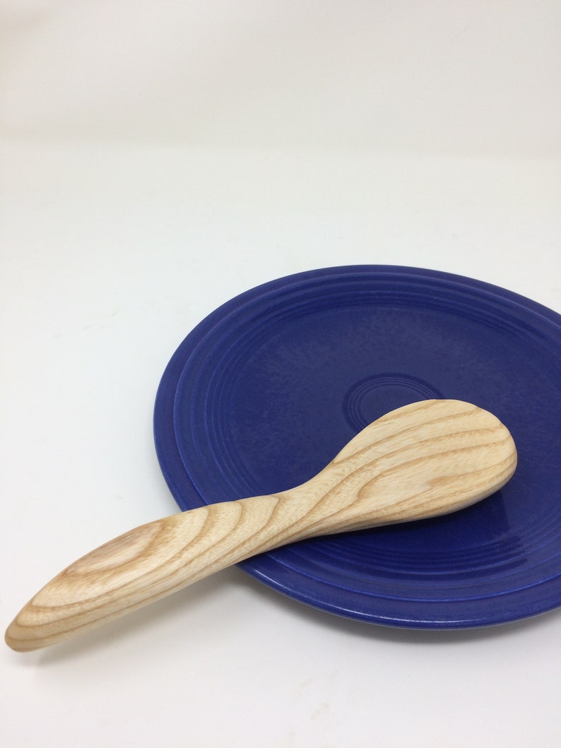 Hostess Gift Wood Spoon, Wooden Spoon, Oak Spoon, Short Wood Spoon, Stout Wood Spoon, Handmade Wood Spoon, Small Oak Spoon shipping included image 2