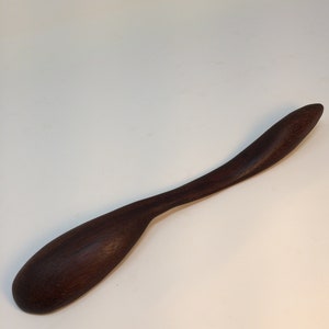 Wood Spoon, Wooden Spoon, Carved Spoon, Hefty Spoon, Carved Spoon, Gorgeous Dark Wood Spoon, Wood Spoon shipping included image 9