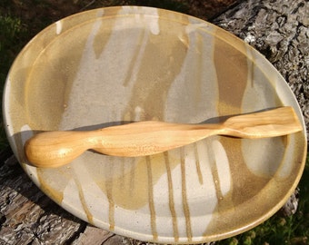 Left Handed Wood Spoon Maple Gravy-Making Left Handed Spoon Handcarved by the Zen Spoonmaster, Leftie Wood Spoon - Free Shipping