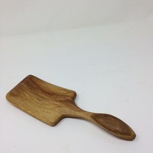 Wood Spatula, Square Wood Spatula, OOAK Hand-Carved Canary Wood Stout Spatula by Zen Spoonmaster of Hungry Holler shipping included image 6