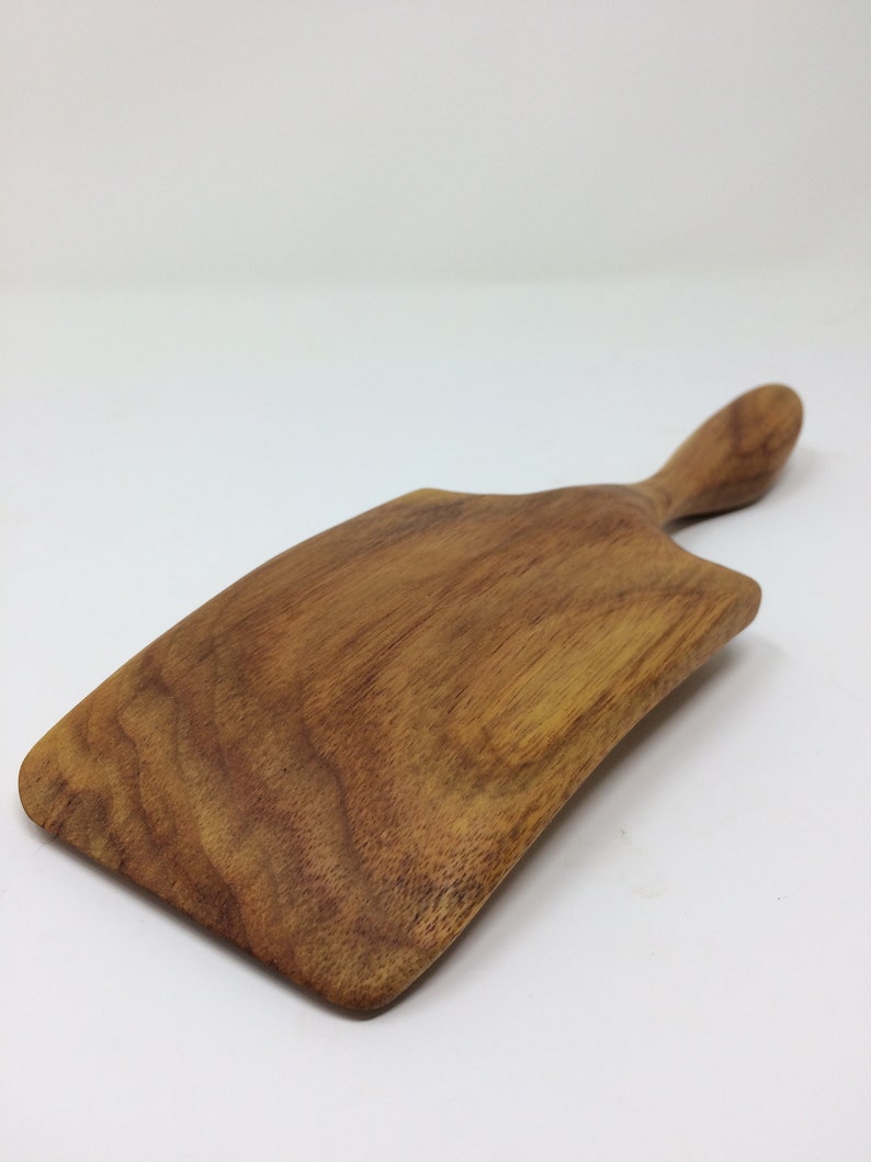 Espátula de madera, espátula de madera cuadrada, espátula robusta de madera canaria tallada a mano por Zen Spoonmaster de Hungry Holler envío incluido imagen 7