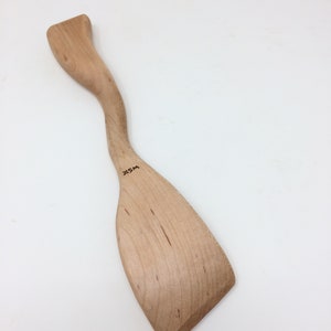 Left Handed Wood Spoon, Maple Gravy-Making Left Handed Spoon, Lefty Wood Spoon, Leftie Wood Spoon, Left-Handed Spatula Free Shipping image 9