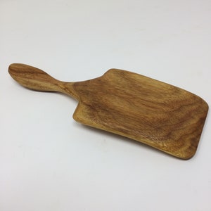 Wood Spatula, Square Wood Spatula, OOAK Hand-Carved Canary Wood Stout Spatula by Zen Spoonmaster of Hungry Holler shipping included image 9