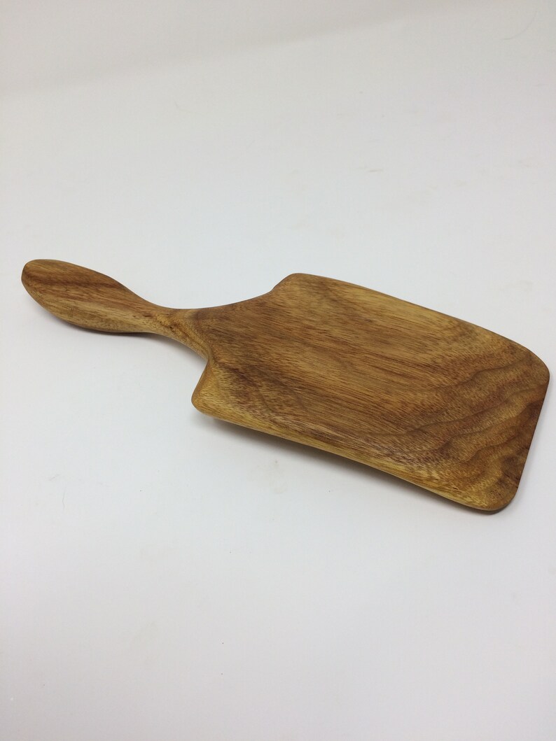 Wood Spatula, Square Wood Spatula, OOAK Hand-Carved Canary Wood Stout Spatula by Zen Spoonmaster of Hungry Holler shipping included image 9
