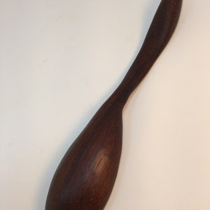 Wood Spoon, Wooden Spoon, Carved Spoon, Hefty Spoon, Carved Spoon, Gorgeous Dark Wood Spoon, Wood Spoon shipping included image 4