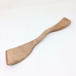 Left Handed Wood Spoon, Maple Gravy-Making Left Handed Spoon, Lefty Wood Spoon, Leftie Wood Spoon, Left-Handed Spatula Free Shipping image 6