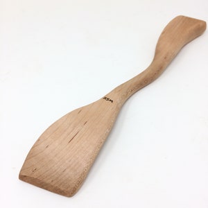 Left Handed Wood Spoon, Maple Gravy-Making Left Handed Spoon, Lefty Wood Spoon, Leftie Wood Spoon, Left-Handed Spatula Free Shipping image 7