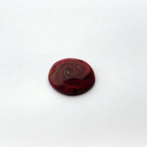 Cabochon polymer round 30 mm Burgundy Red