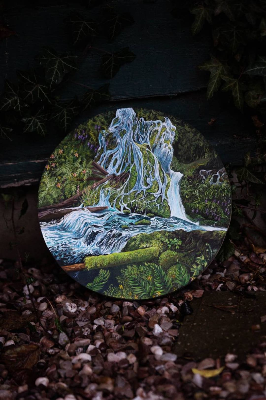 Original Art Acrylic Painting on Wooden Board by Jelena Kalmane Lost in