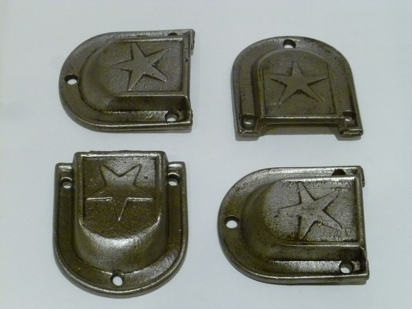 Rare Antique Trunk Cast Iron Handle End Caps Etsy