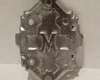 1880's Martin Maier Antique Trunk Cast Iron Front Bottom Slat Clamp