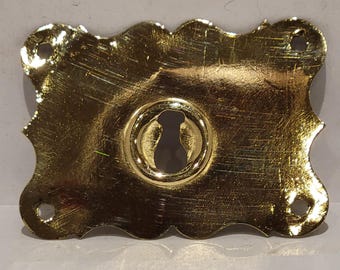 1860's Antique Trunk Solid Brass Spring Lock Cover