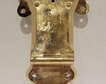Star Lock Works Original Solid Brass Antique Trunk Lock with Receiver & Key