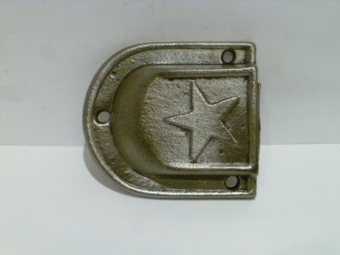 Rare Antique Trunk Cast Iron Handle End Caps Etsy