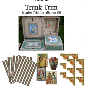 Antique Trunk Interior Trim Kit Complete Set of Original Reproduction Trim #3 *NEW STYLE*