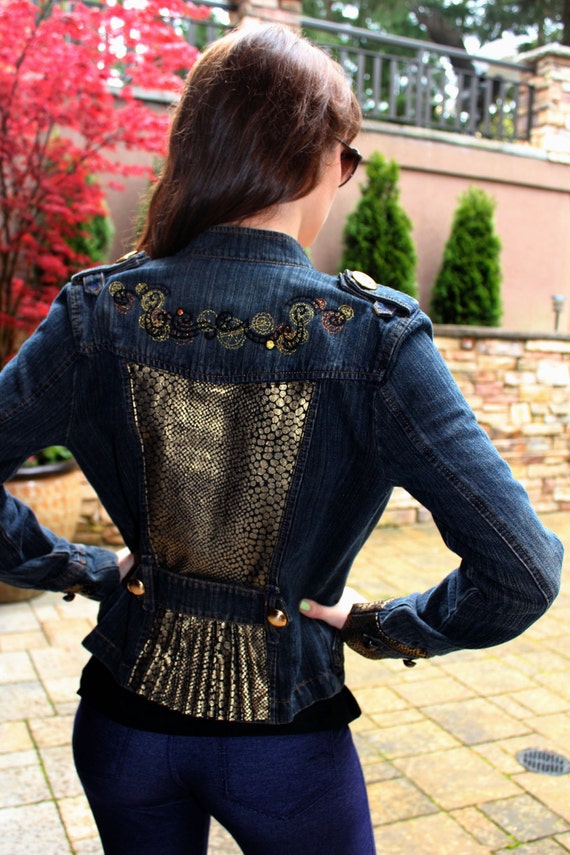 steampunk denim jacket
