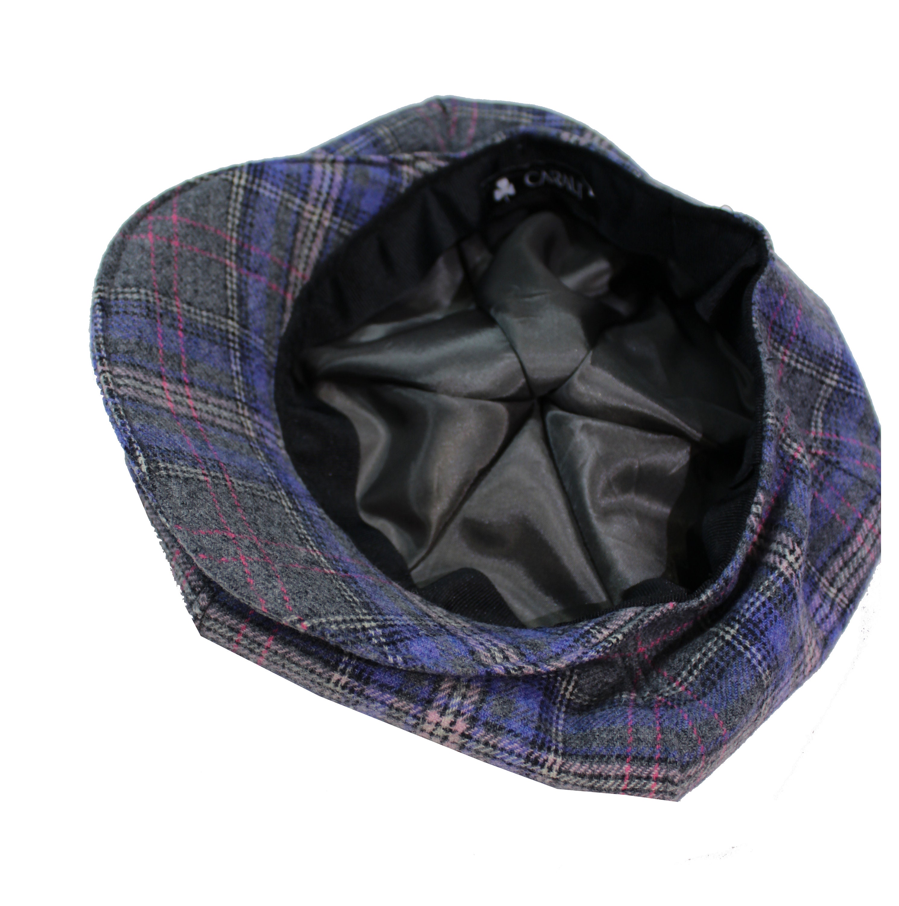 Wool Newsboy Cap (M): Lavender Gray Plaid, Irish Style - Etsy display picture 1