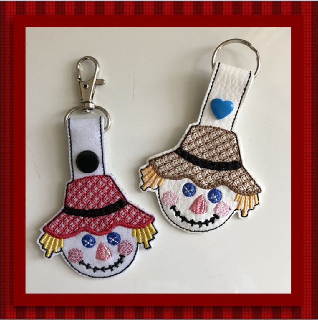 NNC ITH Scarecrow Key Ring for the 4x4 Hoop in All Popular Formats - Etsy