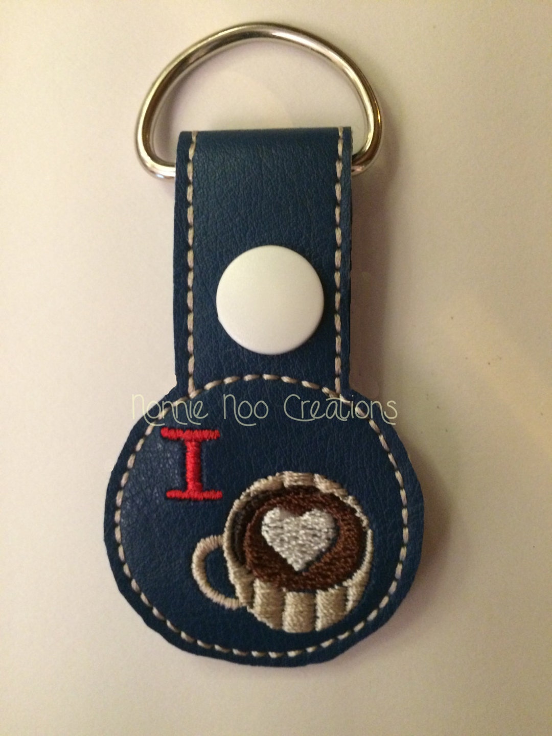 I Love Coffee ITH Key Fob for the 4x4 100x100 Hoop Hus, Pes, Jef, Dst ...