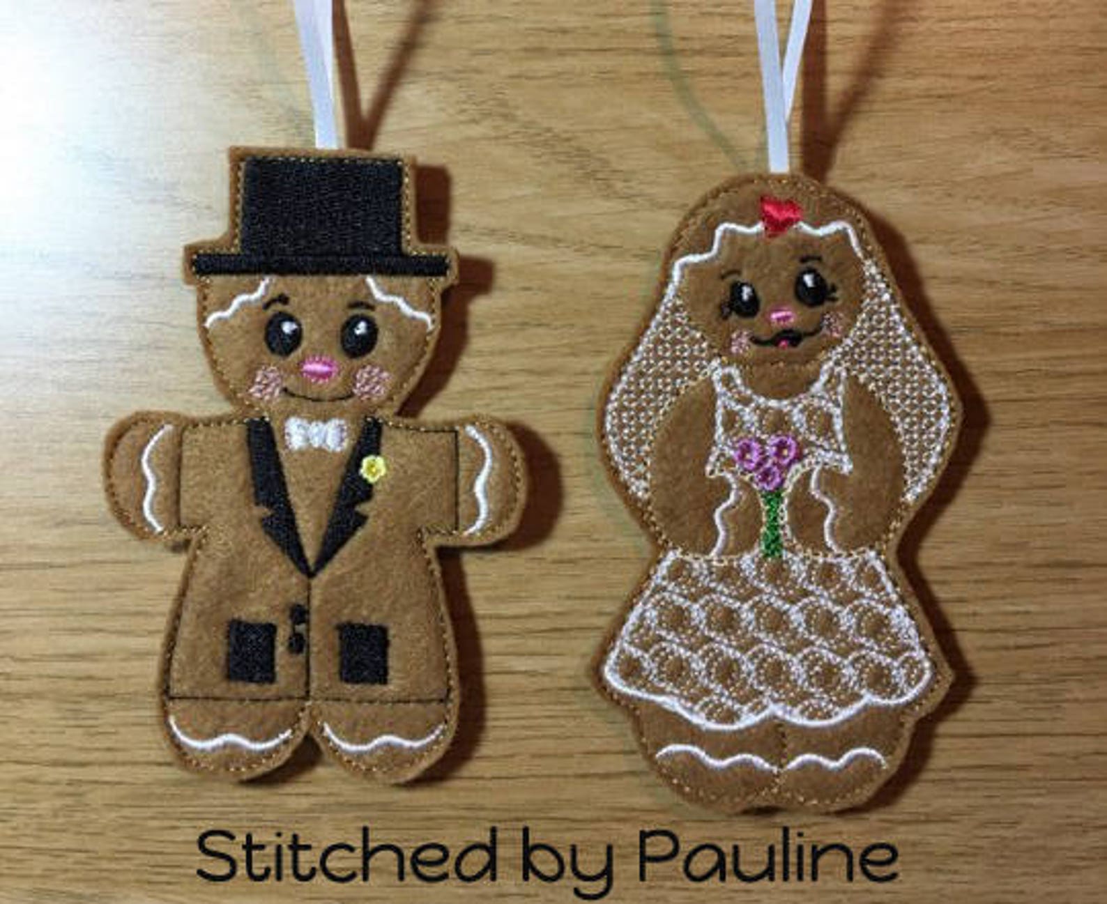 NNC ITH Gingerbread Bride and Groom for the 4x4 Hoop in All - Etsy UK