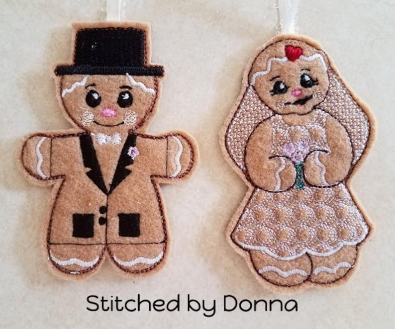 NNC ITH Gingerbread Bride and Groom for the 4x4 Hoop in All - Etsy UK