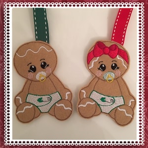 NNC ITH Ginger Boy and Girl Baby pour le cerceau 4x4 dans tous les formats populaires