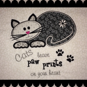 NNC Applique Cat Paw Prints for the 8x8 (200x200) and 6x6 (150x150) in all popular formats