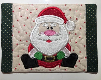 NNC ITH Santa Mug Rug for the 5x7 hoop in all popular formats