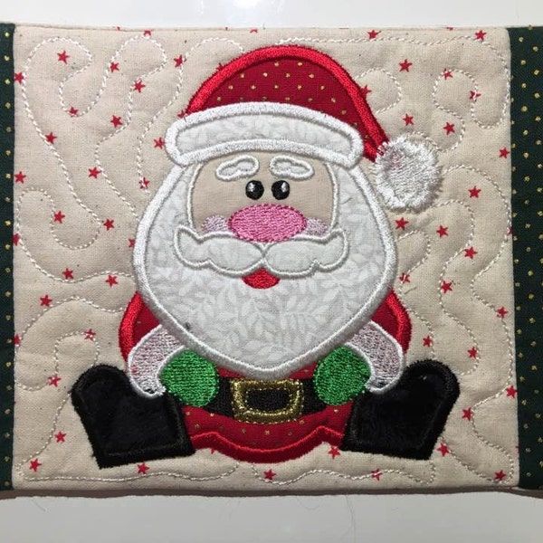 NNC ITH Santa Mug Rug for the 5x7 hoop in all popular formats