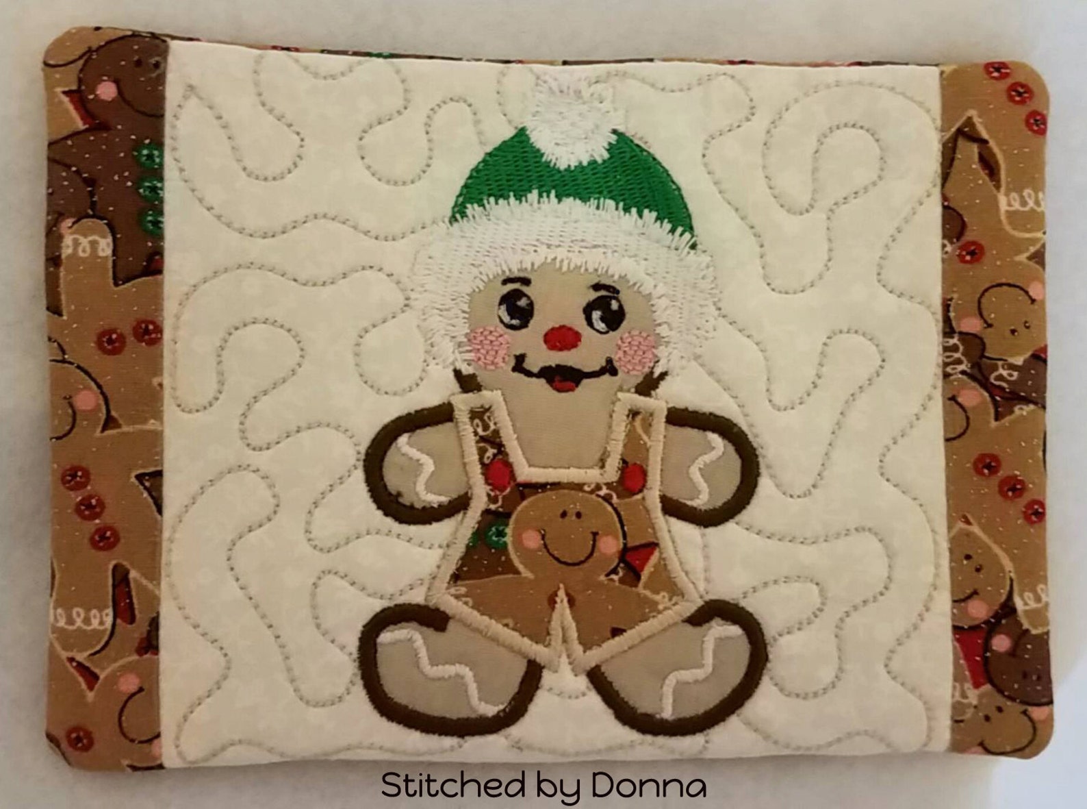 Gingerbread Rug Sets NNC ITH Gingerbread Boy Mug Rug for the 5x7 Hoop in All | Etsy