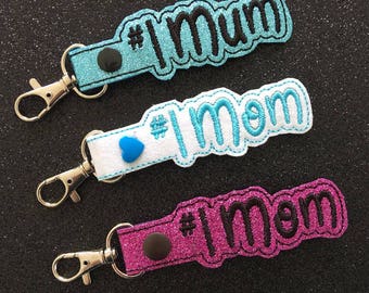 NNC ITH No. 1 Mom/Mum Key Ring for the 4x4 hoop in all popular formats