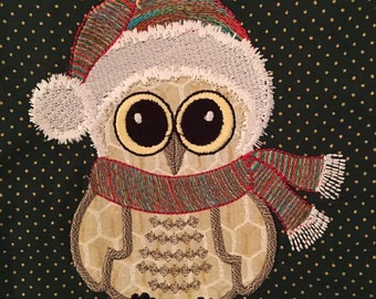 NNC Christmas Owl Applique for the 4x4 and 5x7 hoop - in all popular formats