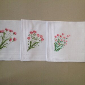 Personalised freehand painted and customised handkerchiefs.  The gift for any occasion.