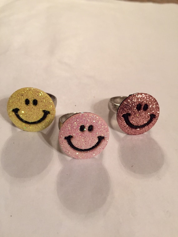 Shiny Smiley Face Rings!
