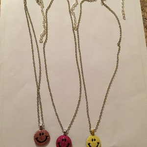 Glittery Smiley Face Necklaces!