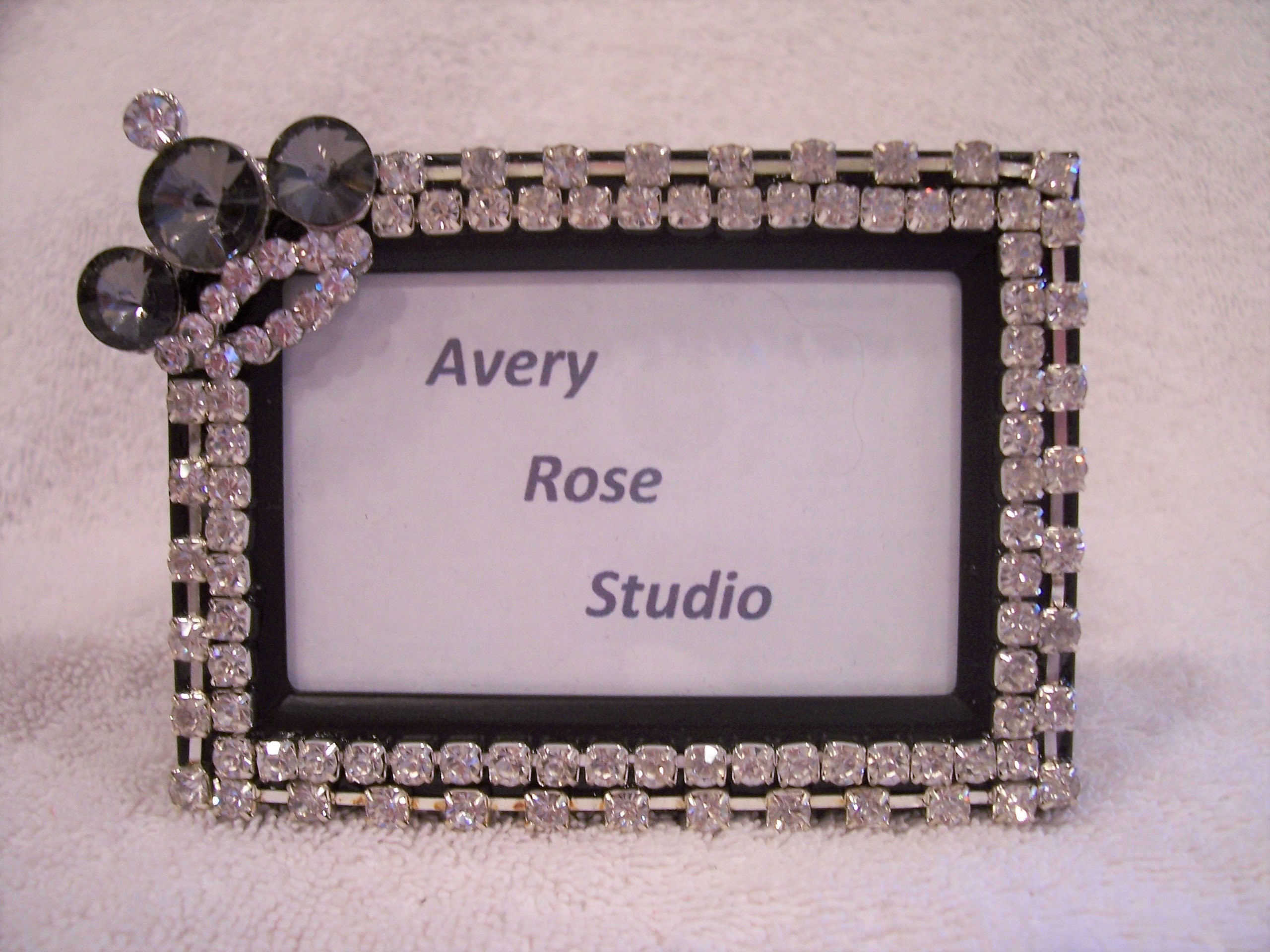 Jeweled Mini Picture Frame. Holiday Gift Stocking Stuffer. Etsy