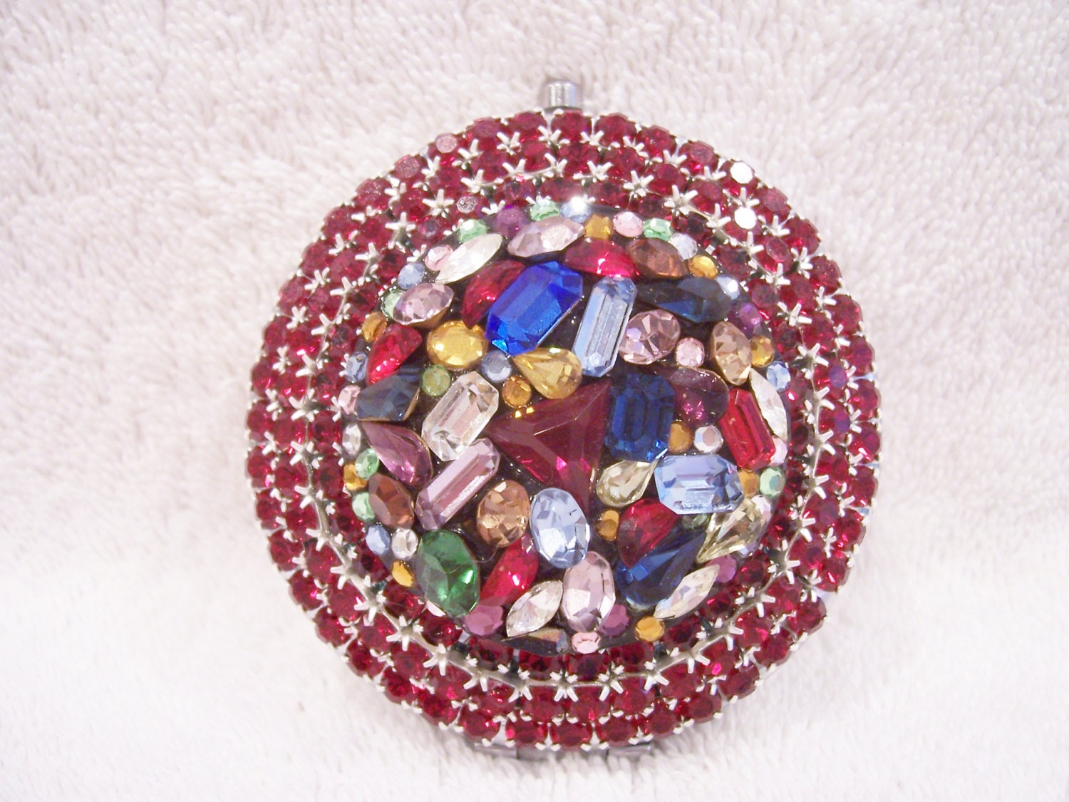 Rhinestone Compact Mirror Jeweled Compact Mirror. Bridesmaid Etsy