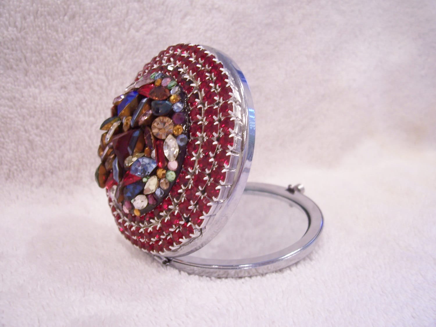 Rhinestone Compact Mirror Jeweled Compact Mirror. Bridesmaid Etsy