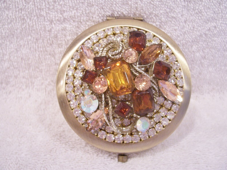 Rhinestone Compact Mirror Jeweled Compact Mirror. Bridesmaid Etsy