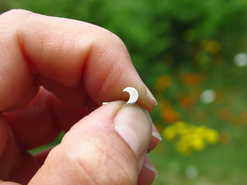 Piercing Handcrafted in Minnesota Hand-Stamped Nose Ring Handmade Nose Stud Sawed By Hand Solid Sterling Silver