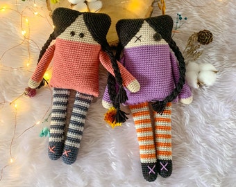 Lindo Patrón de Muñeca de Ganchillo / Muñeca de Ganchillo Hecha a Mano / Regalo para Niña / Tutorial de Muñeca Rellena / Muñeca Amigurumi
