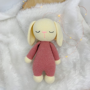 Amigurumi Pink Rabbit Pattern, Crochet Bunny Doll Pattern, Amigurumi Rabbit, Crochet Tutorials, Crochet pattern, Amigurumi, Rabbit Pattern