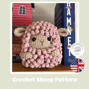 Sheep Crochet Pattern, Easy Plush Toy Pattern, Plushie Pattern, Low Sew Amigurumi Crochet