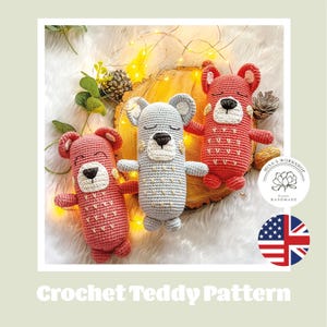 Teddy Bear Crochet Pattern | Cuddling Soft Sleeping Friend And Playmate Crochet Teddy Bear Pattern | Gift For Newborn, Baby Shower