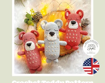 Teddy Bear Crochet Pattern | Cuddling Soft Sleeping Friend And Playmate Crochet Teddy Bear Pattern | Gift For Newborn, Baby Shower