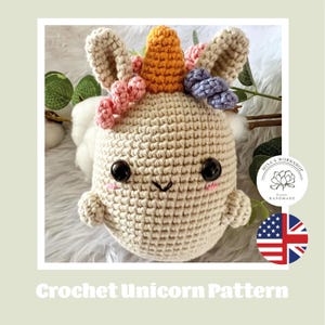 Little Cute Unicorn Pattern, Crochet Unicorn Pattern, Amigurumi Unicorn Pattern, Crochet Animal Pattern