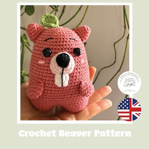 Crochet Beaver Pattern, Cute Amigurumi Beaver Pattern