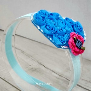 Blue Headband, Heart Headband, Baby Headband, Girls Headband, Baby Hair Bows, Bows for Girls, Hair Accessories, Christmas Gift