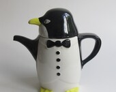 Art deco style butler empire penguin teapot, collectibe serving ware made in england by Price Kensington